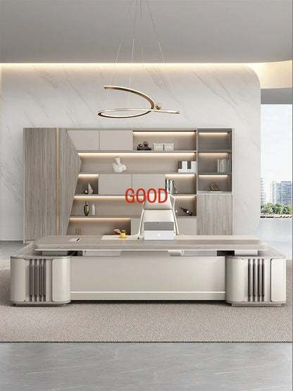 Simple Modern Boss Office Desk L-shaped President Manager Desk Work Computer Table Mesa