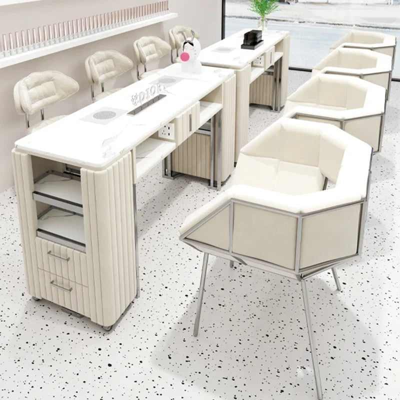 Manicure Table Japanese Marble Nail Desk Table Salon BeautyManicure Nails Professional Equipment Manicure Moveis Furniture