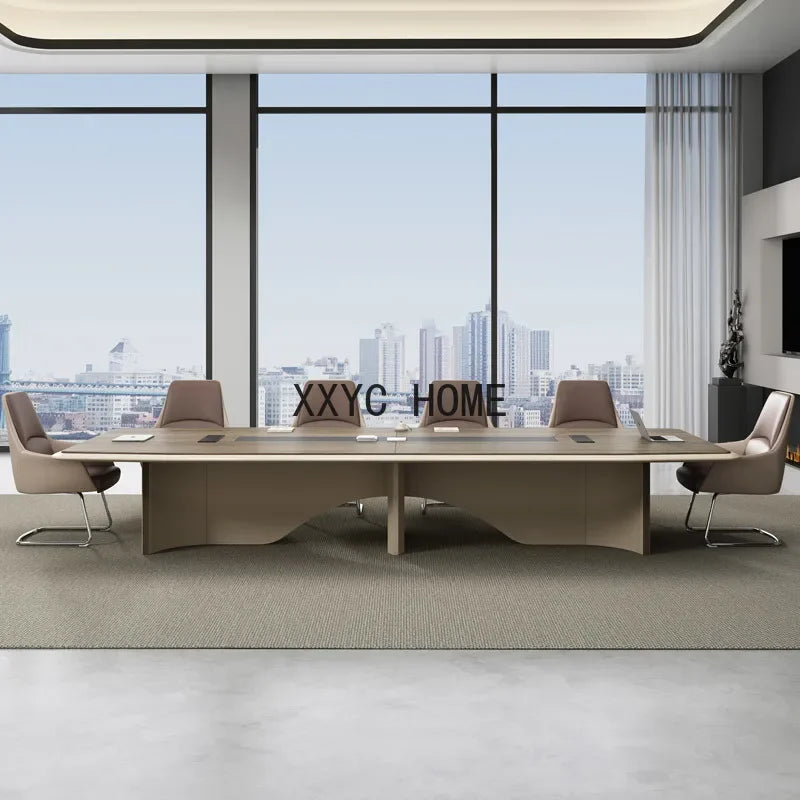 Office Desk Long Table and Chair Combination Simple Modern Conference Room Workbench Reception Business