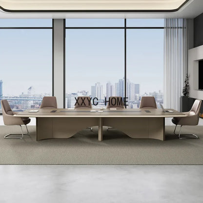 Office Desk Long Table and Chair Combination Simple Modern Conference Room Workbench Reception Business