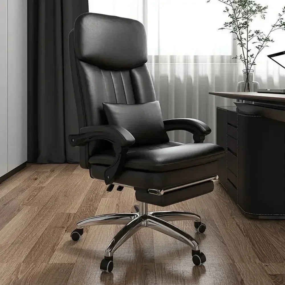 Comfortable leather swivel chair, perfect for gaming and meetings