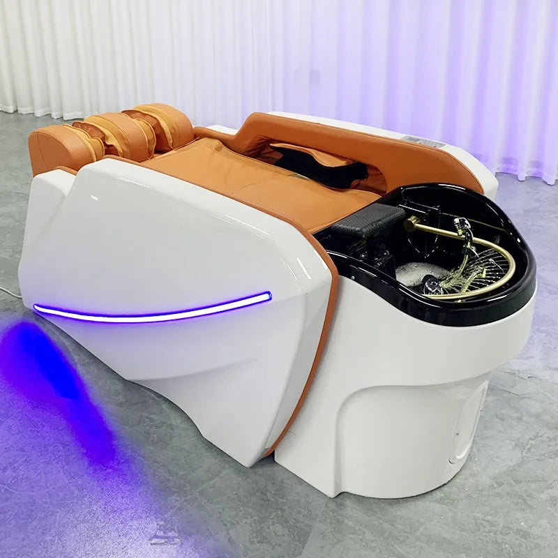 Smart Electric Massage Shampoo Chairs Barber Shop Hair Salon Hairdressing Beauty Shampoo Bed Comfort Salon Furniture Sillas FYSB