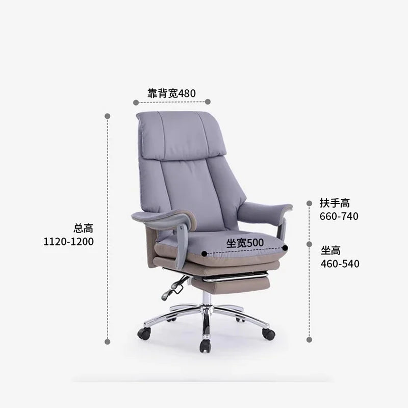 Luxurious Lazy Sofa Office Chair Leather Commerce Massage Computer Boss Office Chair Home Vanity Cadeira Office Furniture Girl