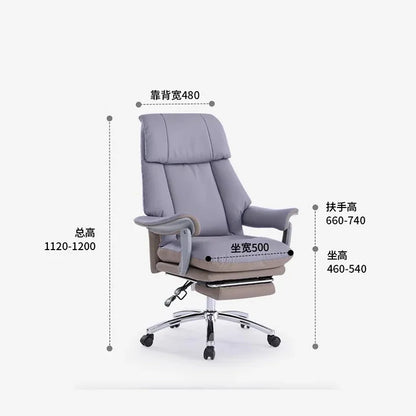 Luxurious Lazy Sofa Office Chair Leather Commerce Massage Computer Boss Office Chair Home Vanity Cadeira Office Furniture Girl