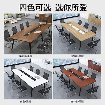 Office furniture, large conference table, long table, simple modern staff training table, strip table, office desk and chair com