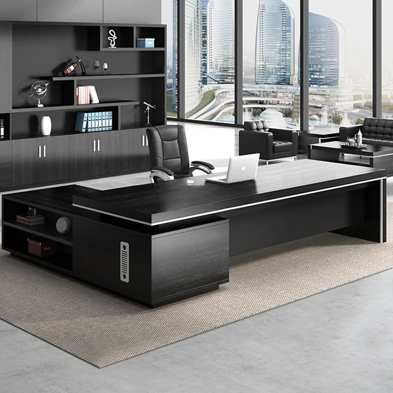 Light Luxury Minimalist L-Shaped Office Desk