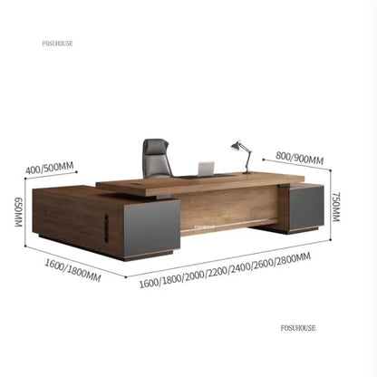 Nordic Simple Manager Office Desks Designer Boss Computer Desks for Office Furniture Modern Multifunctional Staff Office Desk M