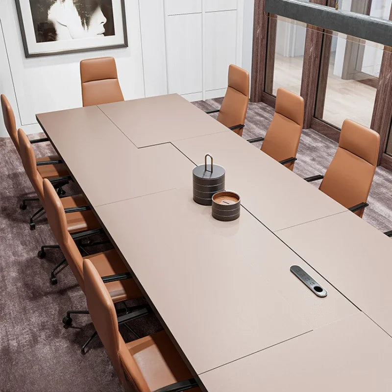 Thickened conference table, long table and chair combination, simple modern rectangular large office furniture negotiation