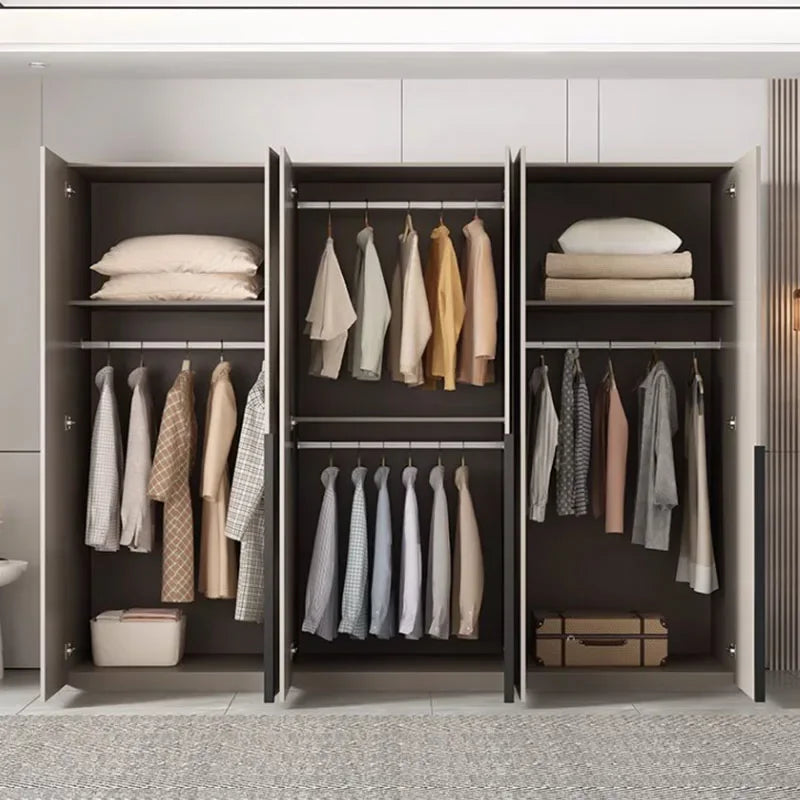 Nordic Bedroom Wardrobe Space Saving Aesthetic Sliding Doors Hotel Wardrobe Cabinets Storage Roperos De Madera Home Furniture