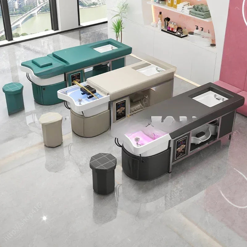 Head Spa Hair Washing Bed Stylist Foot Sink Shower Shampoo Chair Salon