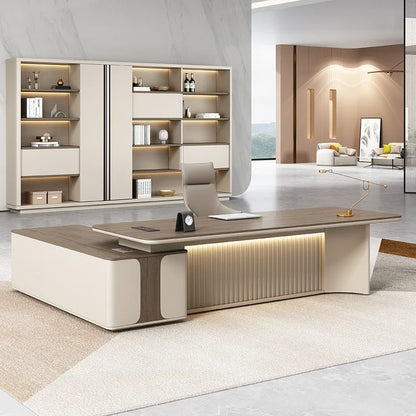 Modern President Office Desks Simple Manager Supplies Luxury L Shaped Computer Desk European Legs Mesa De Escritorio Furniture