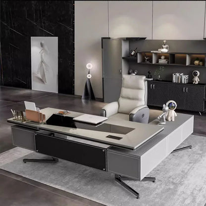 European Luxury Glass Office Desk
