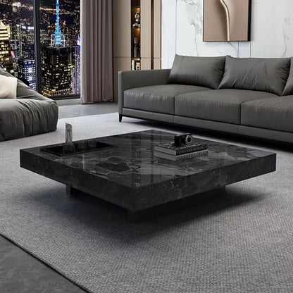 Hardcover Designer Coffee Table Square Aesthetic Minimalist Storage Side Table Drawers Regale Stolik Kawowy Home Accessories