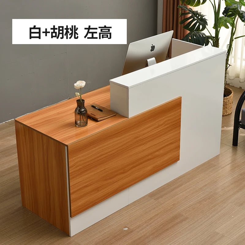 Minimalist Furniture Shop Service Counter Reseption Desk Luxurious Office Secretary Bar Aesthetic Empfang Exhibitor Modern WJX