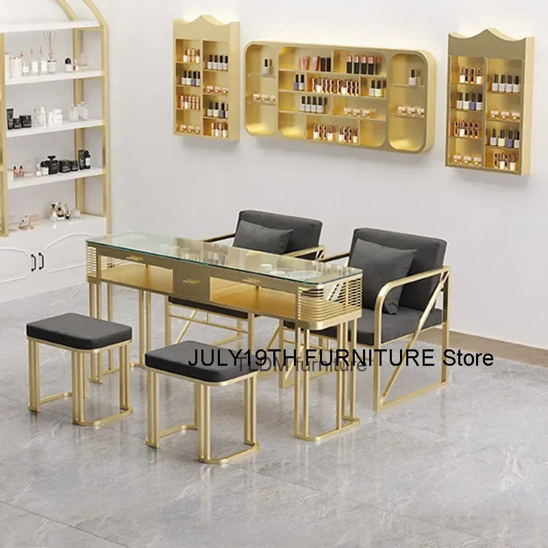 Modern Portable Nail Table Receptionist Exquisite Portable Table Manicure Nail Designer Tavolo Manicure Salon Furniture MQ50NT