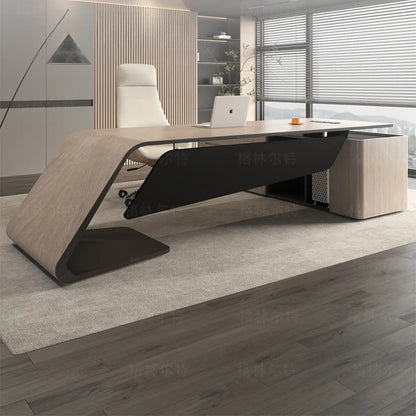 Executive Office Desk Wood Workstation Corner Reading Computer Writing Home Study Desks L Shaped Gaming Office Furniture