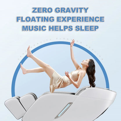 The moment of lying down comfortable enough to fall asleep full body zero gravity with shock heating  massage chair