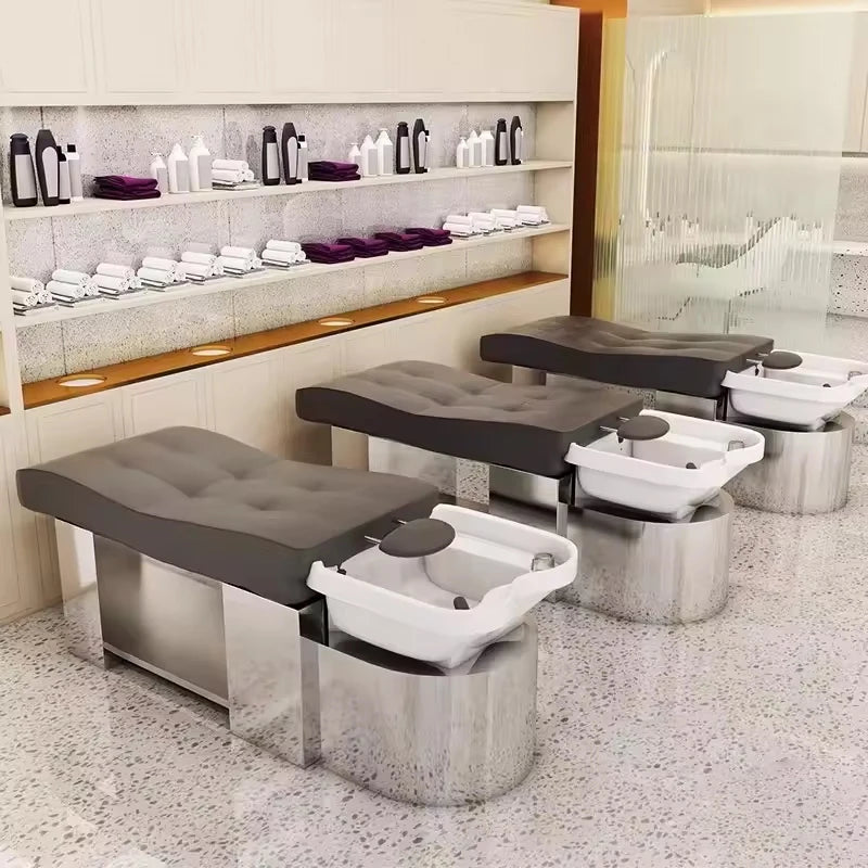 Hot Sell Hair Washing Salon Electric Hair Salon Furniture Spa Water Therapy Chair Shampoo Bed For Barber Shop