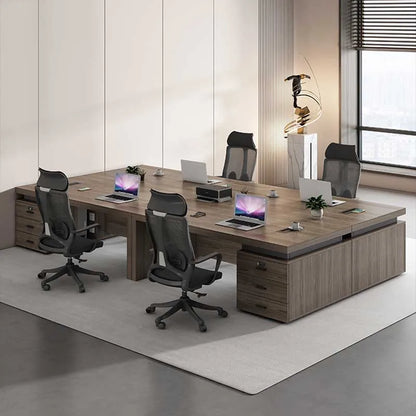 Large Brown Bedroom/Office Desk – Modern Computer &amp; Study Desk, Executive Writing Table, Mesa Ordenador, Contemporary Furniture