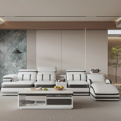 Reclining Electric Living Room Sofas Modern Massage Designer Lounge Sofa Sectional Leather Divano Letto Apartment Furniture