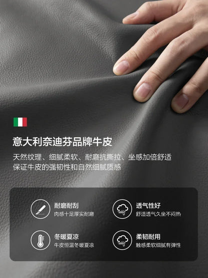 Leather sofa Italian extremely simple head layer cowhide simple modern living room Nordic leather sofa furniture