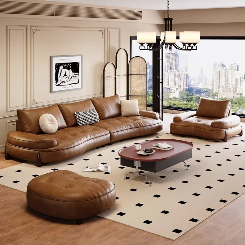 L Shape Leather Lazy Living Room Sofas Bed Sectional Sofa Modern Luxury Living Room Sofa Corner Bubble Cama Patio Furniture