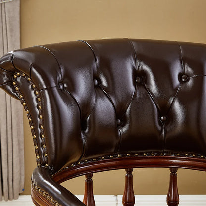 Solid Wood Computer Chair Leather Home Furniture Living Room Office Liftable Rotatable Desk Chair дизайнерская мебель muebles