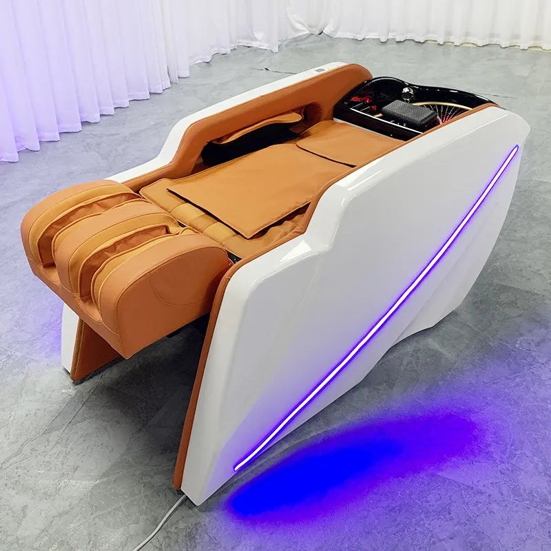 Smart Electric Massage Shampoo Chairs Barber Shop Hair Salon Hairdressing Beauty Shampoo Bed Comfort Salon Furniture Sillas FYSB