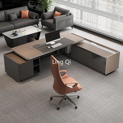 Multifunctional L-Shaped Office Desk