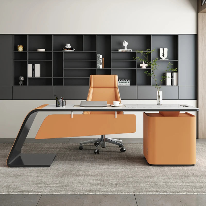 Luxury Wide Computer Desks Laptop Organizer Home Office Desk Study Standing Escritorios De Ordenador Modern Furniture
