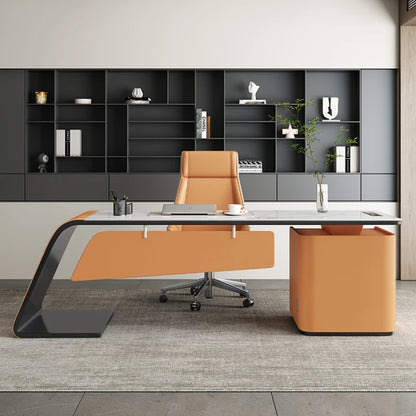 Luxury Wide Computer Desks Laptop Organizer Home Office Desk Study Standing Escritorios De Ordenador Modern Furniture