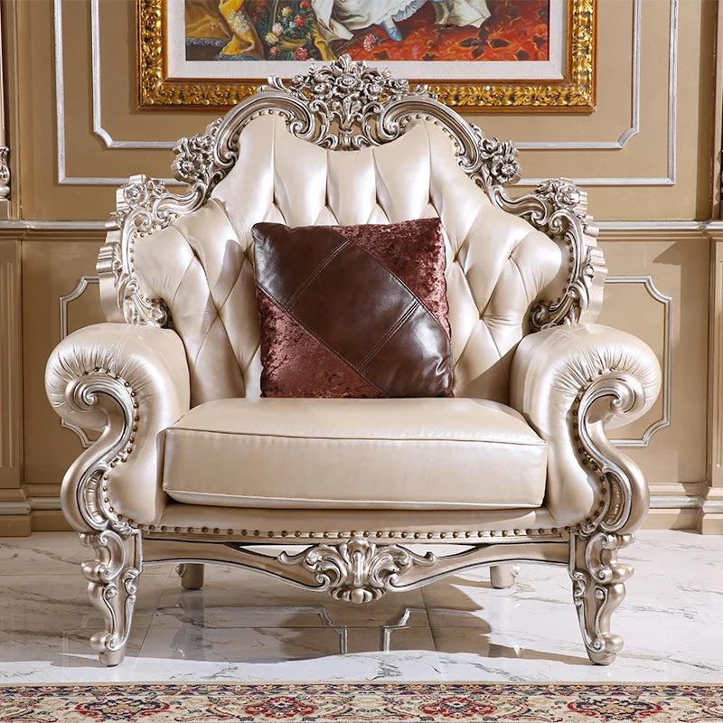 Palace French style sofa combination classical high-end European style solid wood villa living room furniture