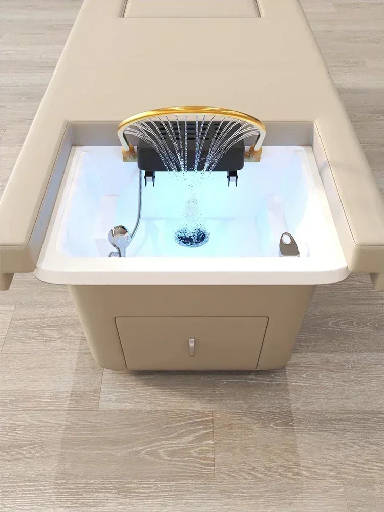 High-Grade Electric Bed - Special for Beauty Salon, Shampoo Bed, Head Therapy Bed, Water Circulation Fumigation Foot Bath Bed.