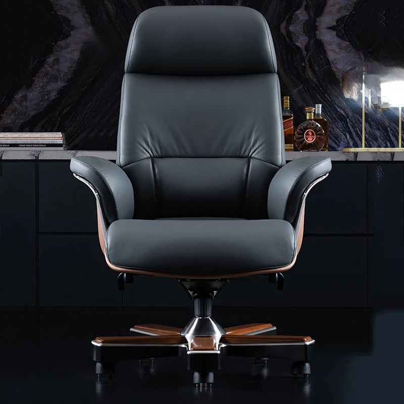Universal Floor Leather Office Chair Back Black Rest Design Ergonomic Office Chair Room Luxury Cadeiras De Escritorio Furniture