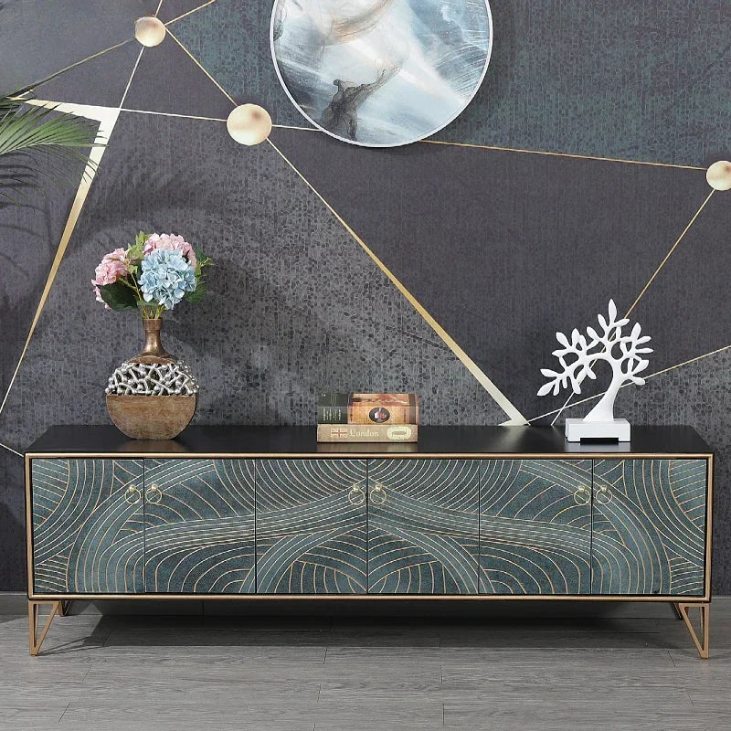 Luxury Vintage TV Stand – Modern Mobile Wall Cabinet and Display Unit