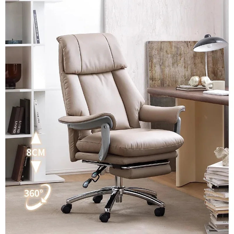 Luxurious Lazy Sofa Office Chair Leather Commerce Massage Computer Boss Office Chair Home Vanity Cadeira Office Furniture Girl