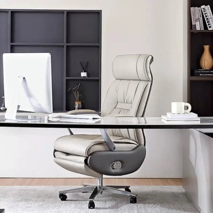 Genuine Leather Electric Boss Swivel Recliner for Home Office