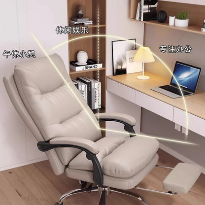 Luxurious Recliner Office Chairs Ergonomic Relaxing Swivel Boss Office Chairs Computer Adjustable Office Furniture Cadeiras LLOC