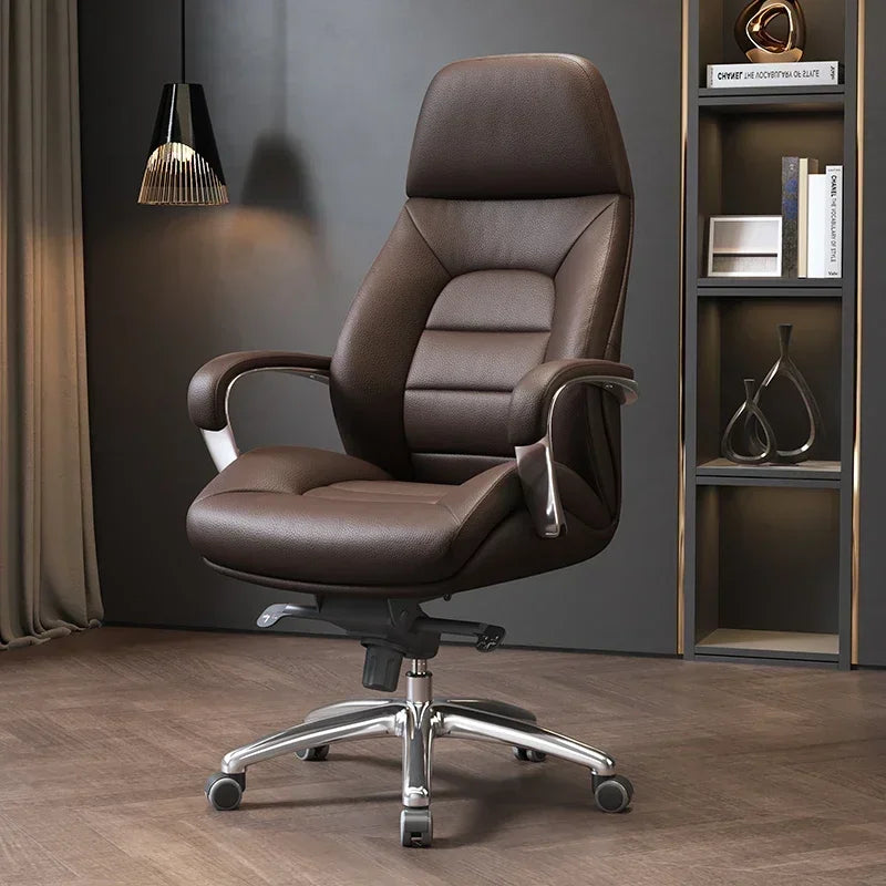 Ergonomic Luxury Office Chair with Adjustable Armrests and Back Suppor