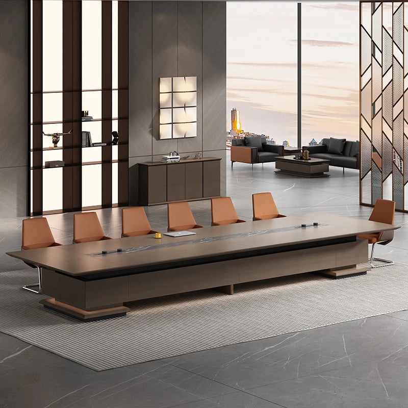 High-end light luxury Conference table and chair