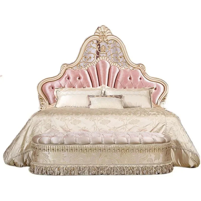 Hand-carved modern designer queen bed
