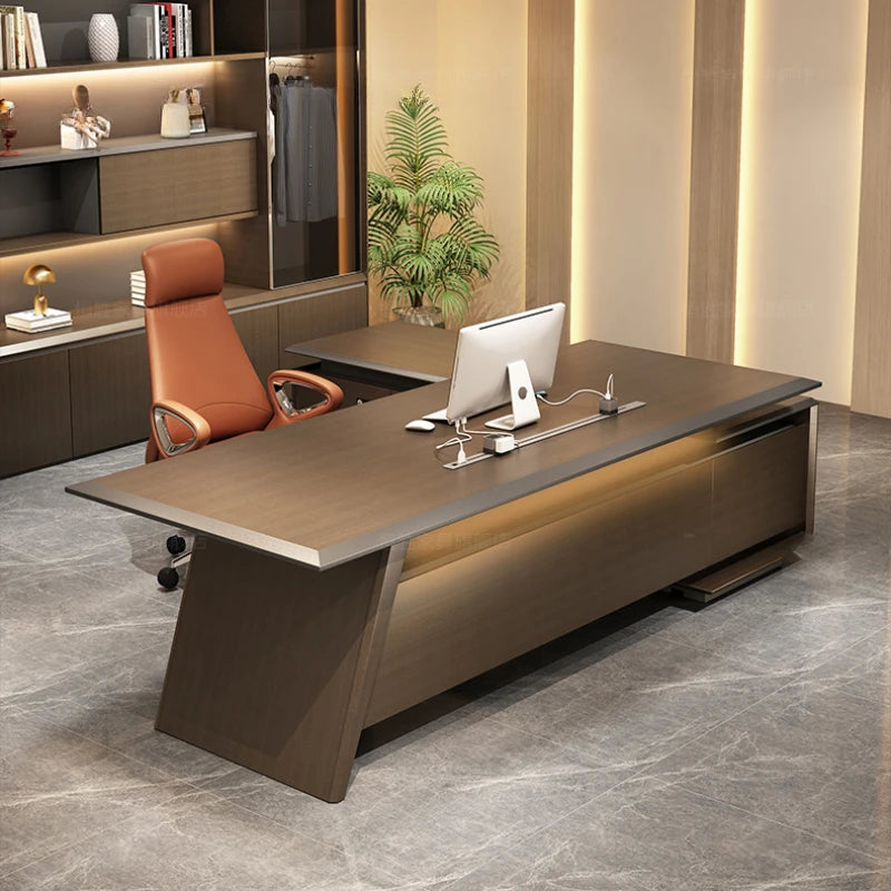 Reception Luxury Office Desks Work Italian Living Room Study Office Desks Drawers Escritorio Habitacion Office Furniture RR50OD