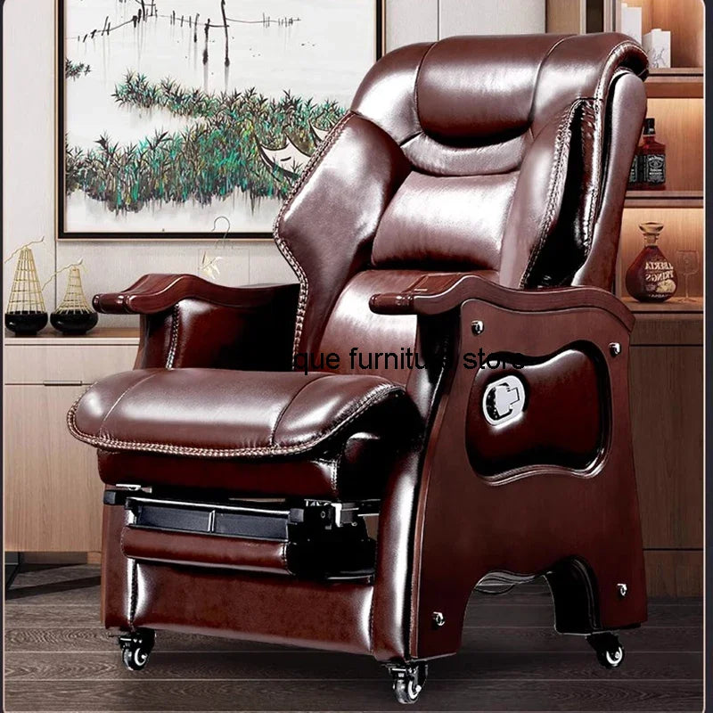 Leather Pedicure Ofice Chair Luxury Ergonomic Computer Floor Ofice Chair Lazy Rolling Armchair Sedia Ergonomica Rome Furniture