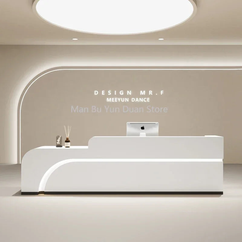 Aesthetic Reception Counter—Small Workshop Furniture