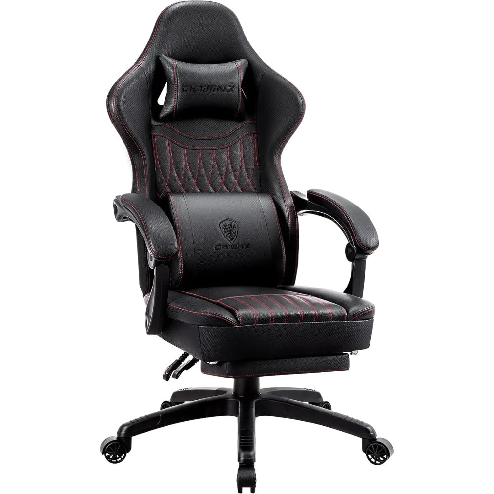 Breathable PU Leather Gamer Chair, with massage lumbar support