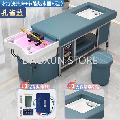 Shower Head Hair Washing Bed Luxury Foot Basin Comfort Lounge Shampoo Chair Salon Massage Lavacabezas Salon Equipment MQ50SC