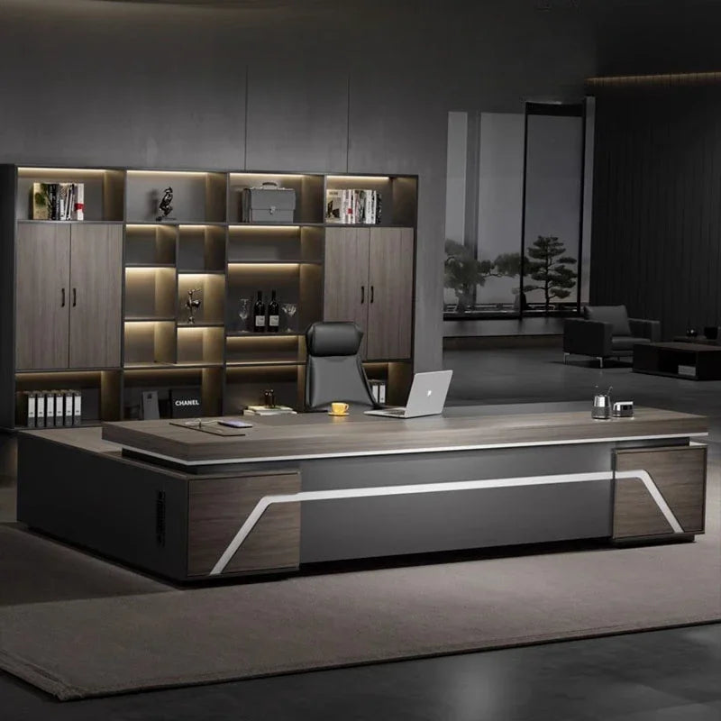 Luxury L-shaped workstation desk