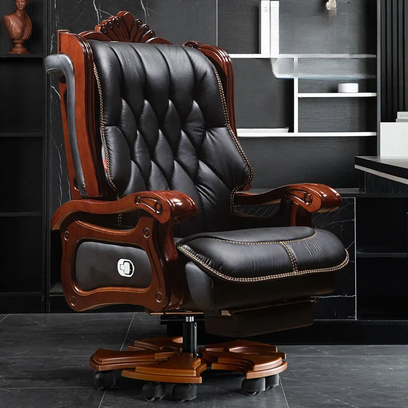 Massage Recliner Office Chair Rolling Meditation Computer Leather Office Chair Bedroom Silla De Escritorio Salon Furniture