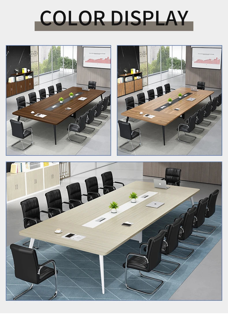 Mesa de oficina conferencias Modern Simple Boardroom Conference Brown Color Wood Office Furniture Meeting Conference Table