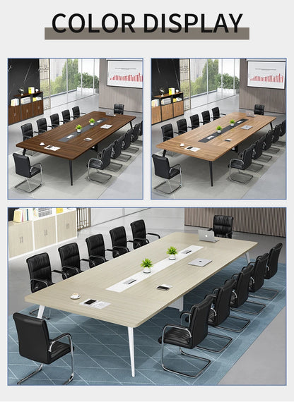 Mesa de oficina conferencias Modern Simple Boardroom Conference Brown Color Wood Office Furniture Meeting Conference Table